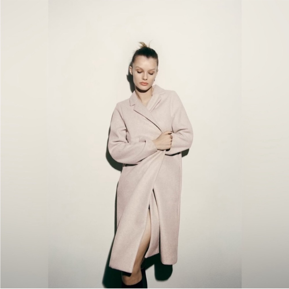 Zara felt texture coat